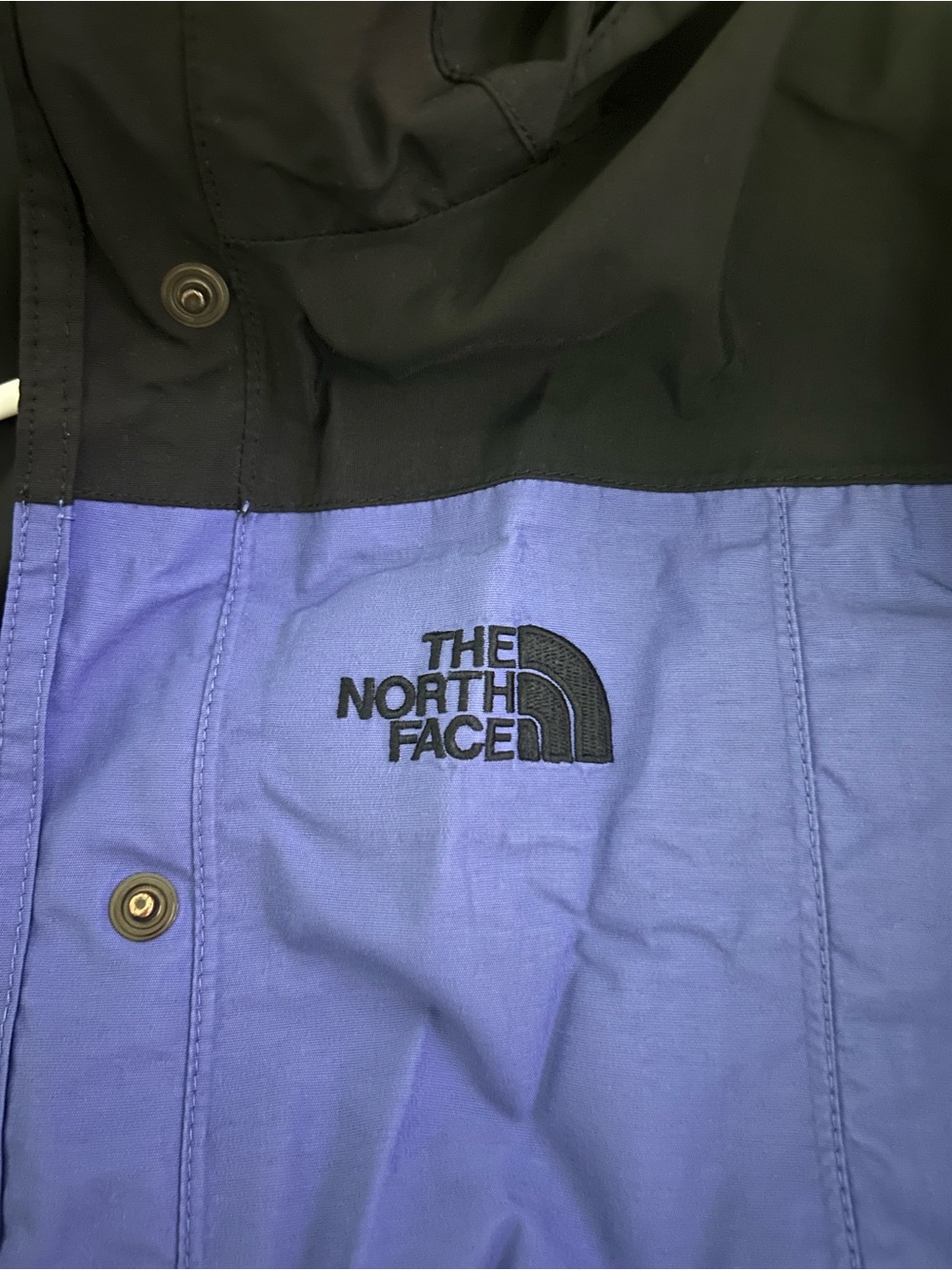 The North Face Black and Purple Hooded Ski Jacket